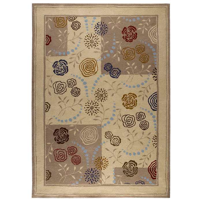 Millicent Hand Tufted Wool Rug in Beige 
