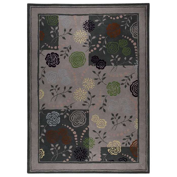 Millicent Hand Tufted Wool Rug in Grey 