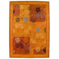 Millicent Hand Tufted Wool Rug in Rust