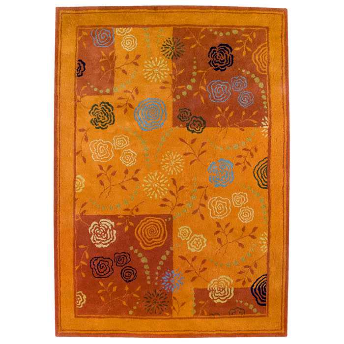 Millicent Hand Tufted Wool Rug in Rust 