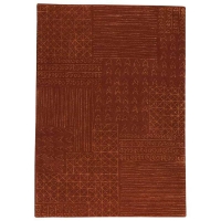 Misha Hand Tufted Wool Rug in Rust