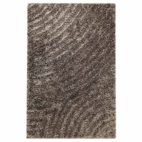 Missy Hand Woven Polyester Shaggy Rug in Grey
