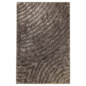 Missy Hand Woven Polyester Shaggy Rug in Grey 