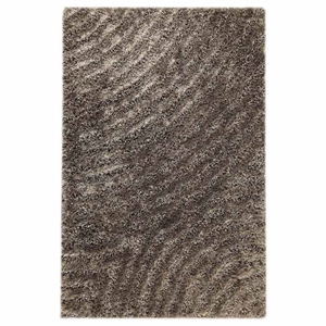 Missy Hand Woven Polyester Shaggy Rug in Grey 