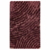 Missy Hand Woven Polyester Shaggy Rug in Purple 