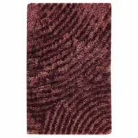 Missy Hand Woven Polyester Shaggy Rug in Purple
