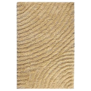Missy Hand Woven Polyester Shaggy Rug in Vanilla 
