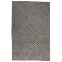 Nadia Hand Tufted Indian Wool Rug in Grey