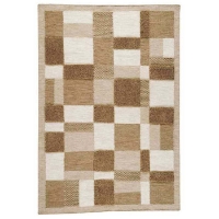 Nicola Hand Woven Wool Rug in Beige
