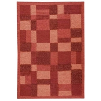 Nicola Hand Woven Wool Rug in Red