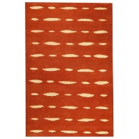 Rosetta Hand Tufted Indian Wool Rug in Orange