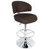 Regent Adjustable Swivel Bar Stool - Chrome, Padded Seat - LMS-HJ-REGENT-XX