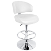 Regent Adjustable Swivel Bar Stool - Chrome, Padded Seat - LMS-HJ-REGENT-XX