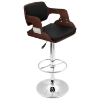 Fiore Wood and Chrome Bar Stool - LMS-BS-JY-FR