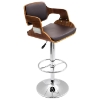Fiore Wood and Chrome Bar Stool - LMS-BS-JY-FR