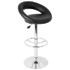 Posh Adjustable Swivel Bar Stool - Chrome Base, Leatherette Seat - LMS-BS-TW-POSH