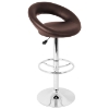 Posh Adjustable Swivel Bar Stool - Chrome Base, Leatherette Seat - LMS-BS-TW-POSH