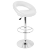 Posh Adjustable Swivel Bar Stool - Chrome Base, Leatherette Seat - LMS-BS-TW-POSH