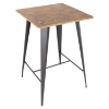 Oregon Pub Table - Medium Brown Top, Gray 