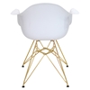 Neo Flair Chair - White, Gold - LMS-CH-NFLABS-W-AU