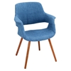 Vintage Flair Chair - Walnut, Blue - LMS-CHR-JY-VFL-BU