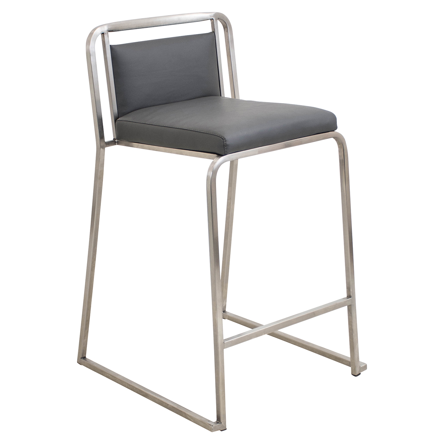 Cascade Stackable Counter Stool - Gray (Set of 2) | DCG Stores