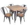 Oregon Square Dining Table - Gray - LMS-DT-TW-ORTB-SQ