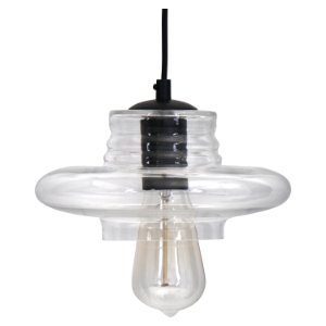 Torus Saucer Pendant - Clear 