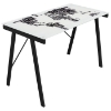 World Map Glass Top Office Desk - LMS-OFD-TM-PGWORLD