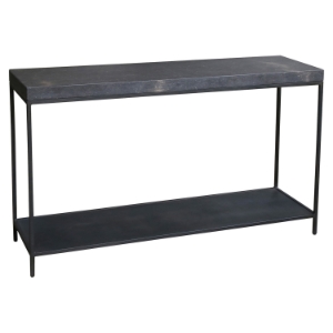 Makrana Marble Console Table - Lower Shelf, Dark Brown 