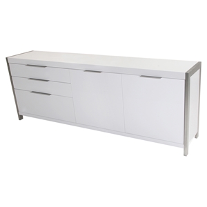 Neo Sideboard - 3 Drawers, 2 Cupboard Doors, White 