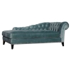 Bibiano Upholstery Chaise - Nailhead, Button Tufted, Velvet Blue 