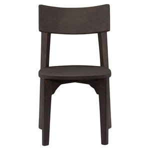 Ario Wood Dining Chair - Dark Brown 