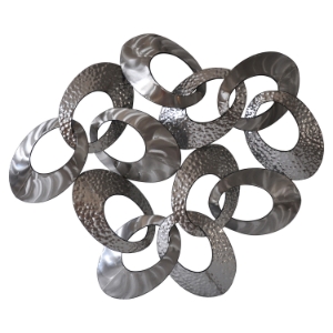 Looped Metal Wall Decor in Silver 