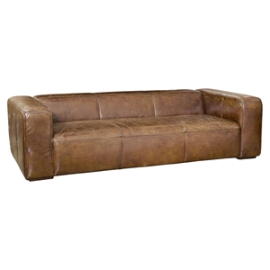 Bolton Leather Sofa - Brown 