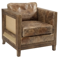 Darlington Nailhead Club Chair - Light Brown