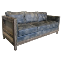 Darlington Leather Sofa - Nailhead, Light Brown