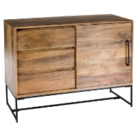 Colvin 3 Drawers Sideboard - Door, Natural