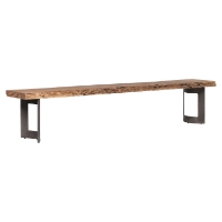 Bent Backless Bench - Light Brown