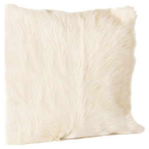 Goat Fur Pillow - Natural 