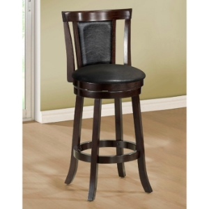 Humility Swivel Bar Stool - Cappuccino Finish (Set of 2) 