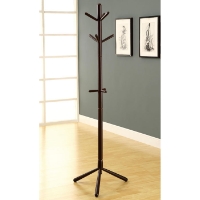 Glory Contemporary Coat Rack - Wood, Cappuccino Finish