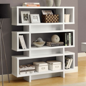 Dulcet Modern 5-Tier Bookcase - White Finish 