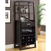 Dulcet Tall Wine Rack - Open Shelves, Cappuccino