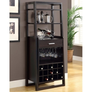 Dulcet Tall Wine Rack - Open Shelves, Cappuccino 