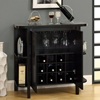 Dulcet Bar Cabinet - Wine Rack, Side Shelves, Cappuccino - MNRH-I-2545