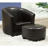 Piccoli Juvenile Club Chair and Ottoman Set - Dark Brown - MNRH-I-8103