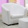 Piccoli Juvenile Club Chair and Ottoman Set - White - MNRH-I-8104