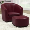 Piccoli Juvenile Club Chair and Ottoman Set - Red - MNRH-I-8105