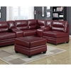 Hedberg Ottoman - Tapered Block Feet, Red Leather - MNRH-I-8300RD